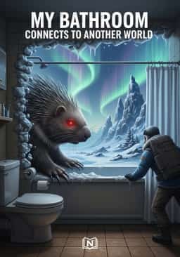 My bathroom connects to another world novel cover